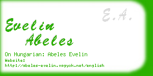 evelin abeles business card